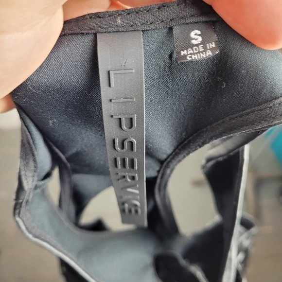 Lip Service Cult Holographic Neurotransmission Cyber Gothic Fetish Dress Small - Picture 10 of 13